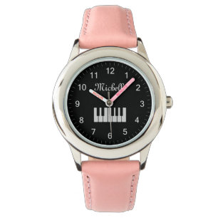 Piano Keyboard Personalised Musician's black  Watch
