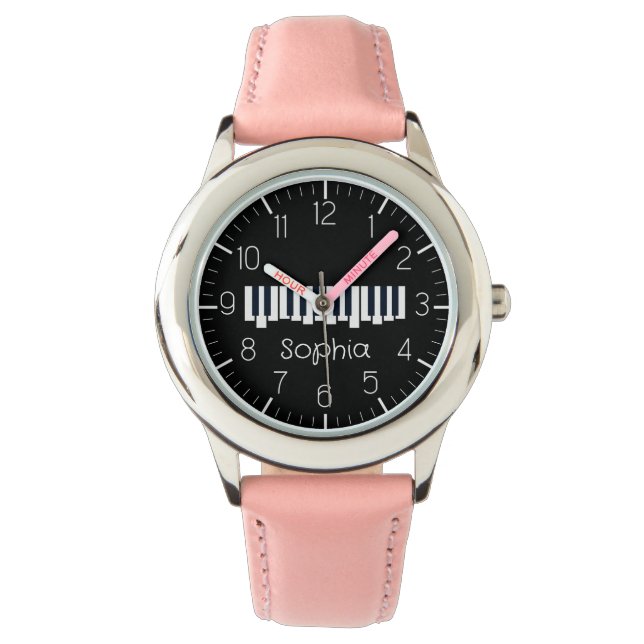 Piano Keyboard Personalised Musician's Watch (Front)