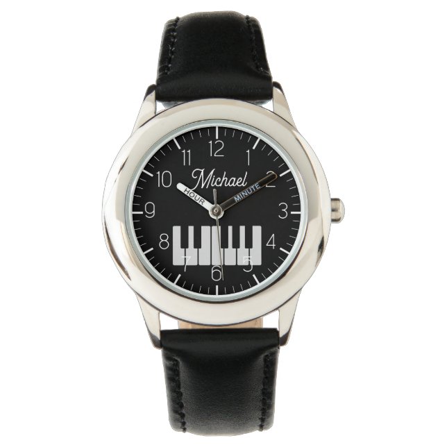 Piano Keyboard Personalised Musician's Watch (Front)