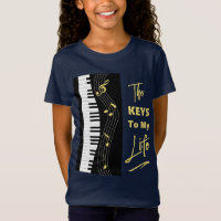 Piano Keyboard Players Fun Music Notes Graphic
