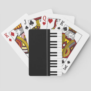 Piano keyboard playing cards