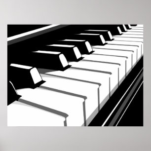 Piano Keyboard Pop Art Poster