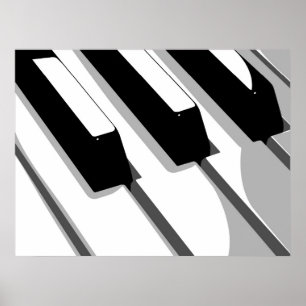 Piano Keyboard Pop Art Poster