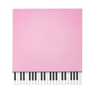Piano Keyboard Pretty Pink 5.5x6 Music Notepad