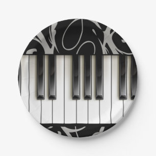 Piano Keyboard Recital Reception Paper Plate