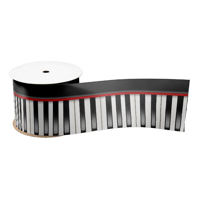 Piano Keyboard Satin Ribbon (Spool)