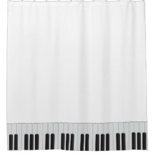 Piano keyboard shower curtain
