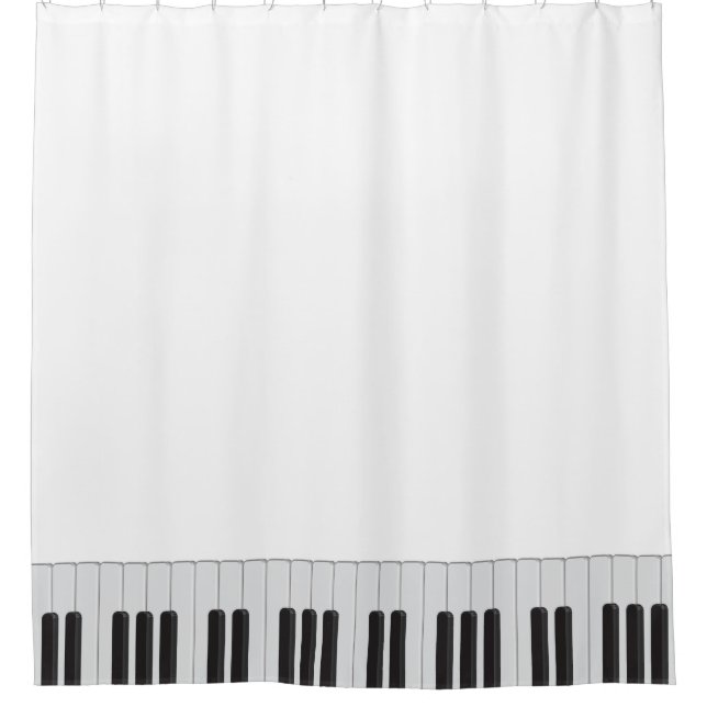 Piano keyboard shower curtain (Front)