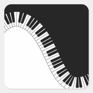 Piano Keyboard Square Sticker