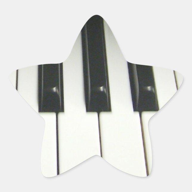 Piano Keyboard Star Sticker (Front)