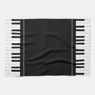 Piano keyboard tea towel