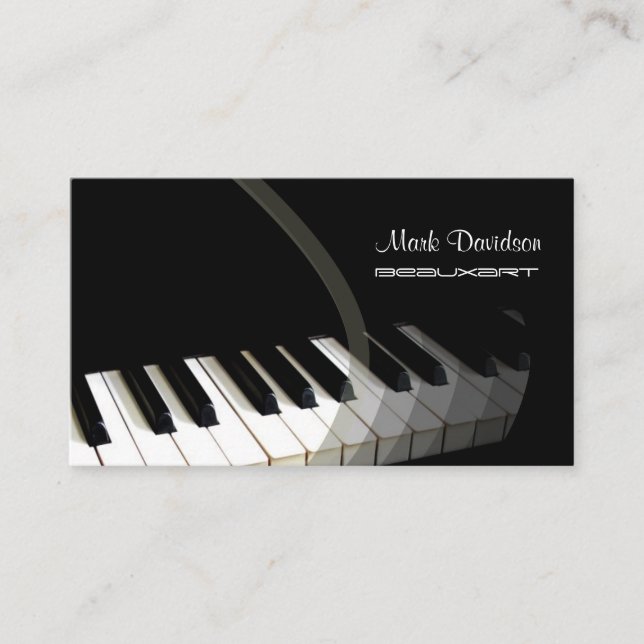 Piano Keyboard/teacher/tuner business cards (Front)