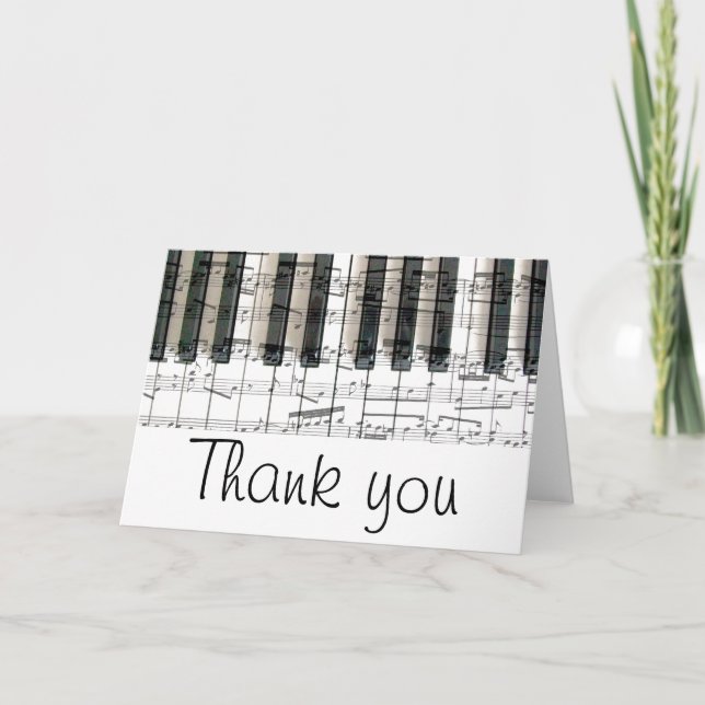 piano keyboard thank you (Front)