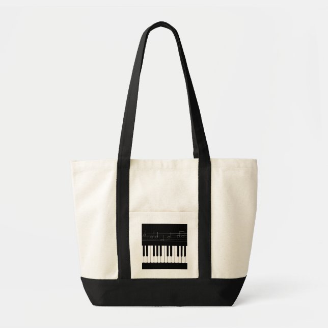 Piano keyboard tote bag (Front)