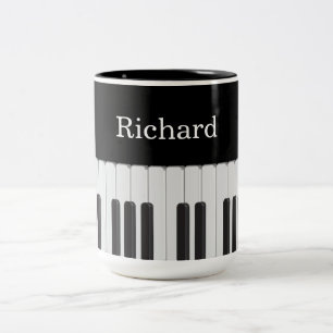Piano keyboard Two-Tone coffee mug
