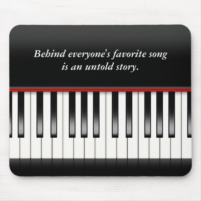 Piano Keyboard with Quote Mouse Mat (Front)