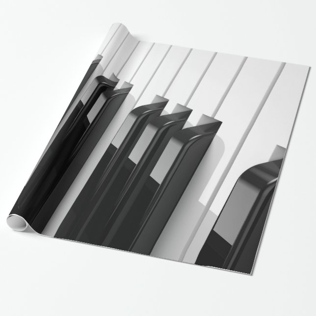 Piano Keyboard Wrapping Paper (Unrolled)