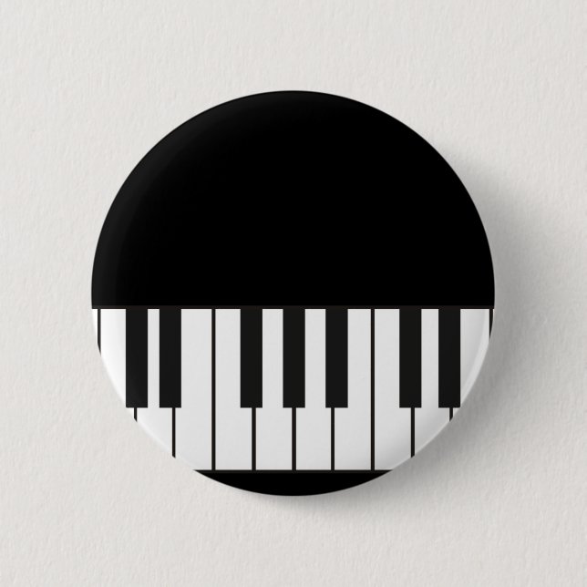 Piano Keys 6 Cm Round Badge (Front)