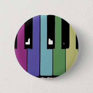 Piano Keys 6 Cm Round Badge