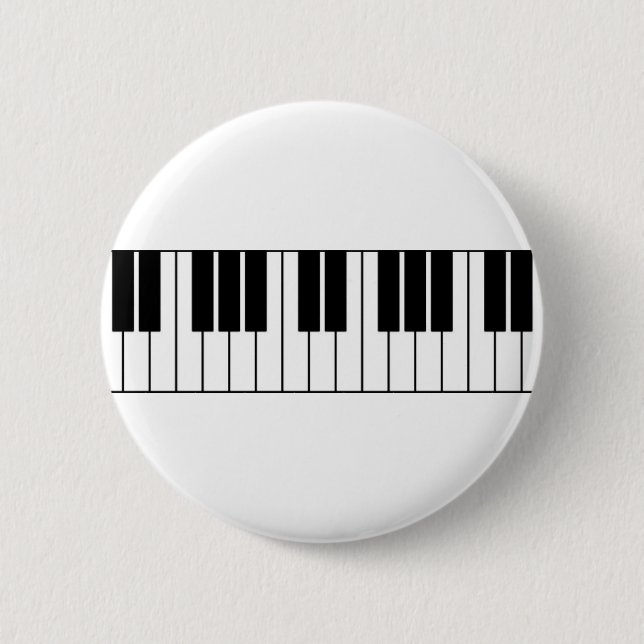 Piano Keys 6 Cm Round Badge (Front)
