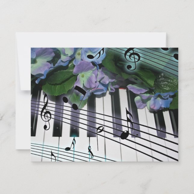 Piano Keys and Flowers (Front)