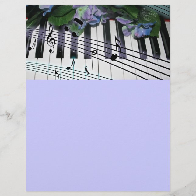 Piano Keys and Flowers (Front)
