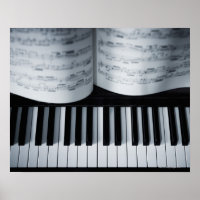 Piano Keys and Music Book