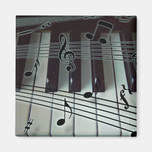 Piano Keys and Music Notes Magnet