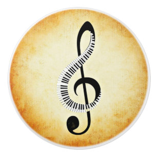 Piano Keys and Musical Note Knob