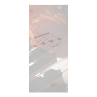 Piano Keys and Rose Rack Card