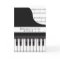 piano keys birthday greeting card