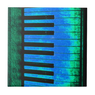 Piano Keys Black and Blue Beautiful and ARTISTIC Tile