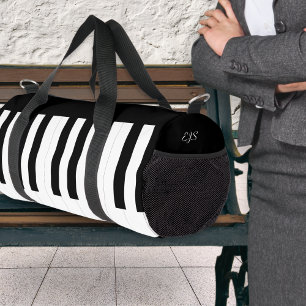 Piano Keys Black White Music Musical Keyboard Duffle Bag