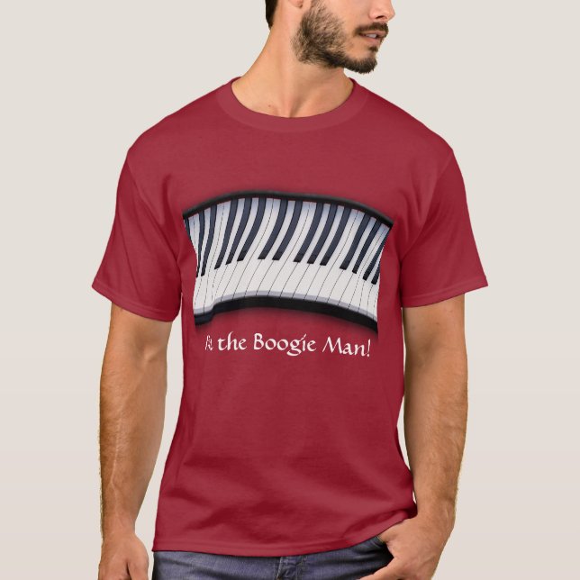 PIANO KEYS Boogie Man Fun Music Lover T-Shirt (Front)