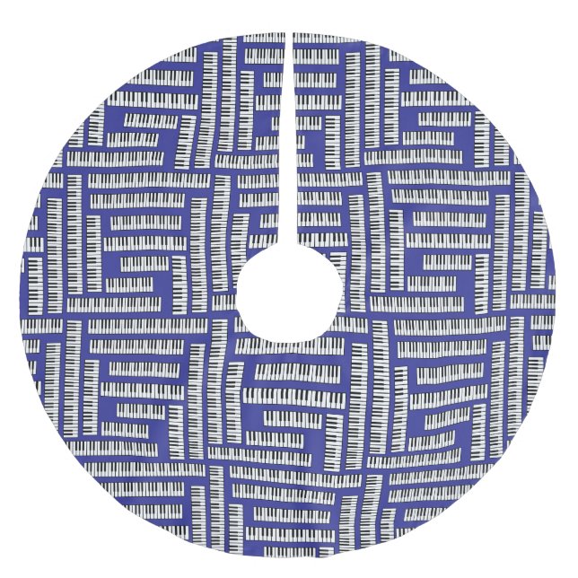 Piano Keys Brushed Polyester Tree Skirt (Front)