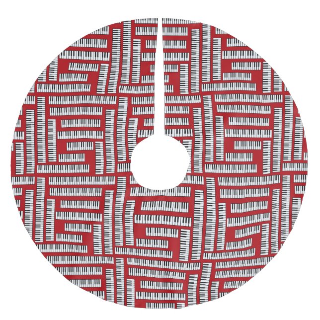 Piano Keys Brushed Polyester Tree Skirt (Front)