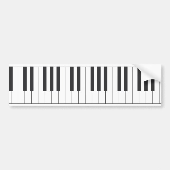 piano keys bumper sticker (Front)