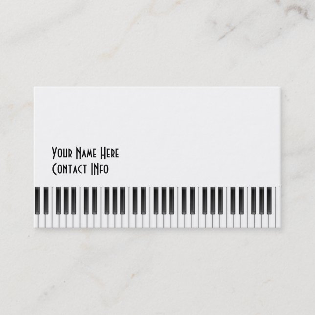 Piano Keys Business Card (Front)