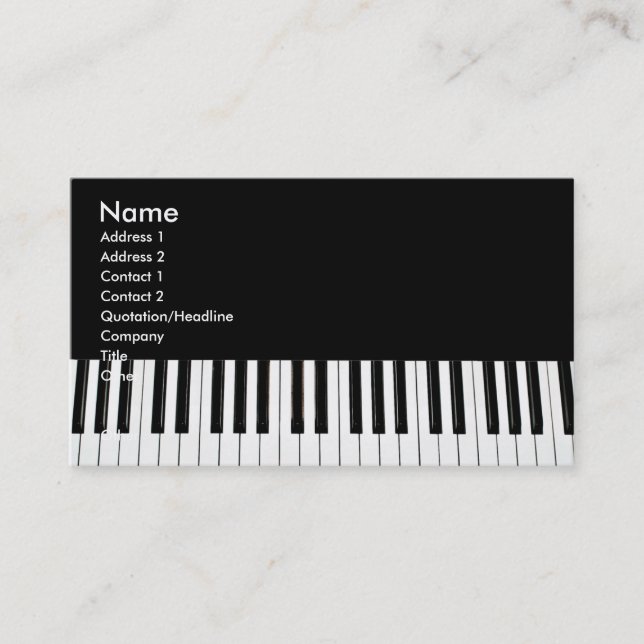 Piano Keys Business Card (Front)