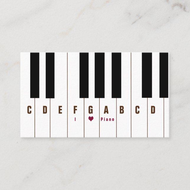 Piano keys  business card (Front)