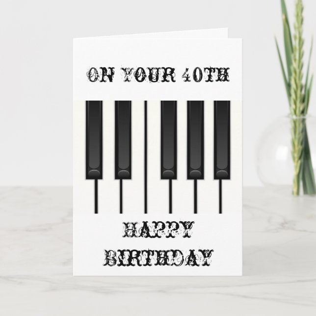 Piano Keys Card (Front)