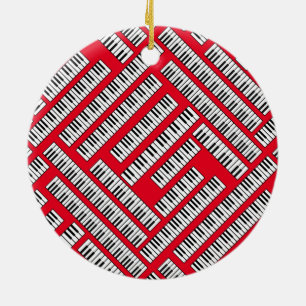 Piano Keys Ceramic Tree Decoration