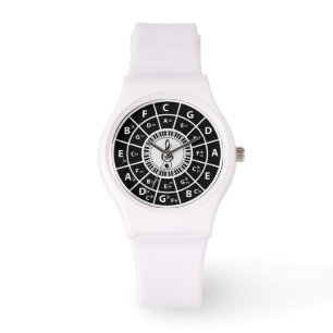Piano Keys Circle of Fifths Trebele clef Watch