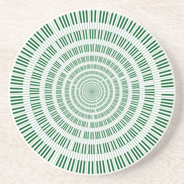 Piano Keys Circle Vortex Coasters (Front)