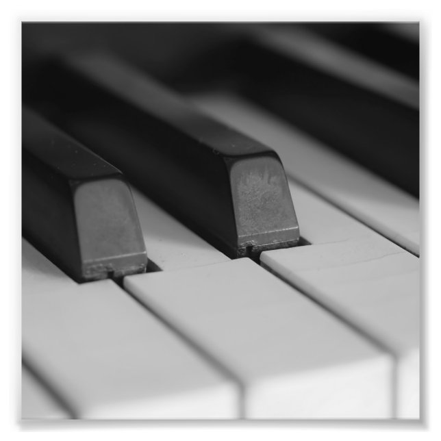 Piano Keys Closeup Photo Print (Front)