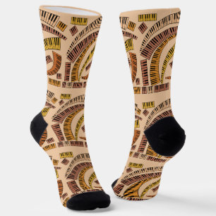 Piano Keys Curved Socks