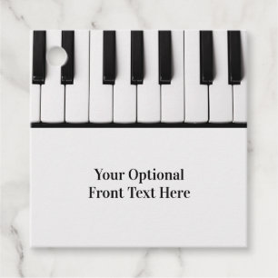 Piano Keys custom gift / favour tags