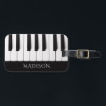 Piano Keys custom name Luggage Tag<br><div class="desc">See my store for more music items.</div>