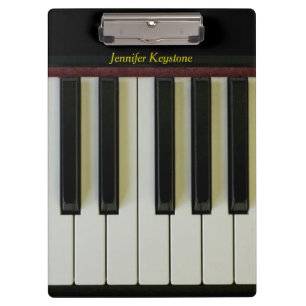 Piano Keys Customisable Name Clipboard
