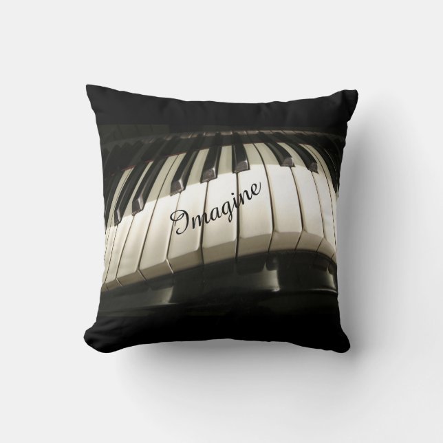 Piano Keys Decorative Throw Pillow (Front)